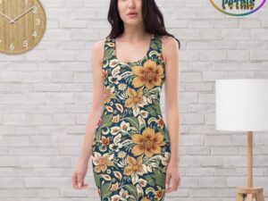 floral bodycon dress