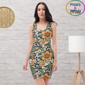 floral bodycon dress