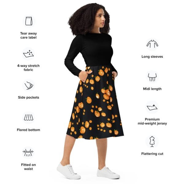 Jack-O'-Lantern Midi Dress (with Pockets!) - Image 2