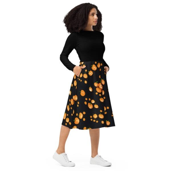 Jack-O'-Lantern Midi Dress (with Pockets!) - Image 5