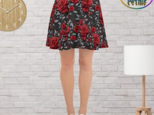 red rose skater skirt