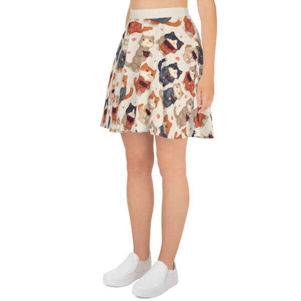 Pixel Cats in Kimono Skater Skirt - Image 4