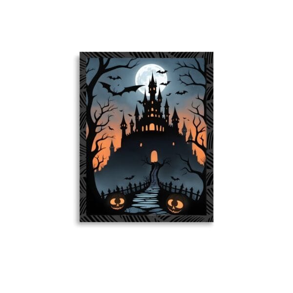 "Haunted Castle" Bats & Jack-O'-Lanterns Poster - Image 3