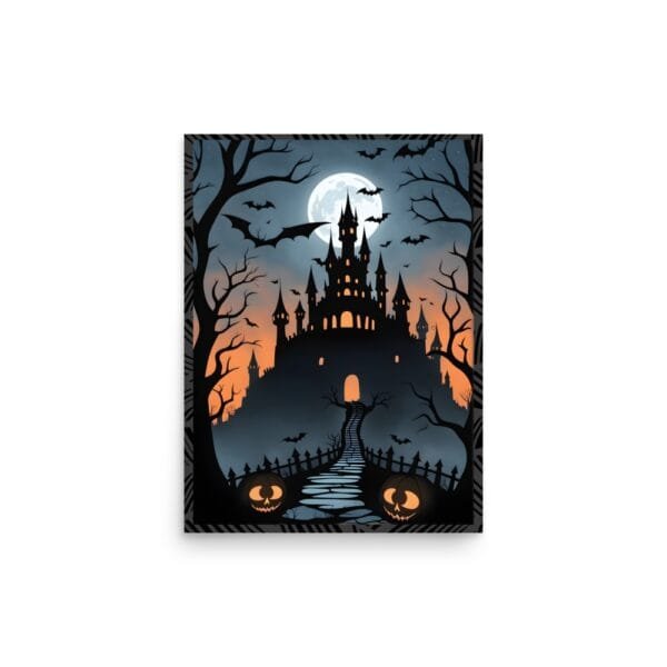 "Haunted Castle" Bats & Jack-O'-Lanterns Poster - Image 4