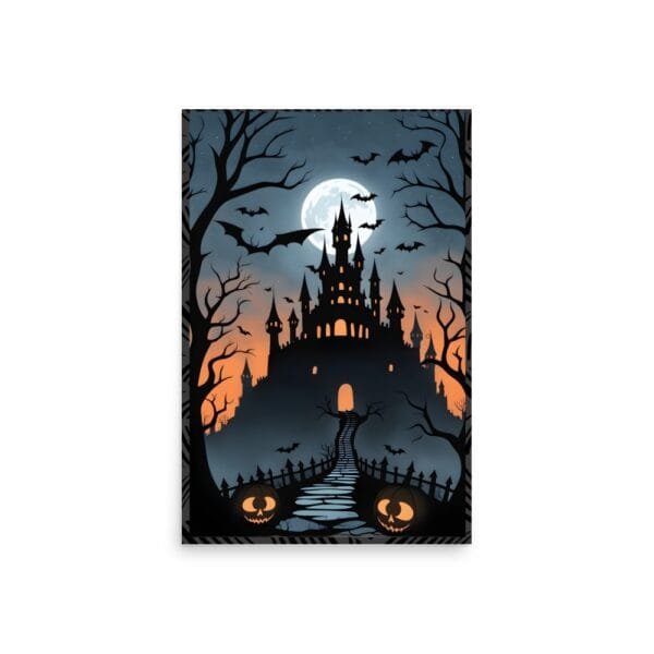 "Haunted Castle" Bats & Jack-O'-Lanterns Poster - Image 8