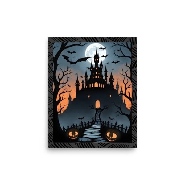 "Haunted Castle" Bats & Jack-O'-Lanterns Poster - Image 11