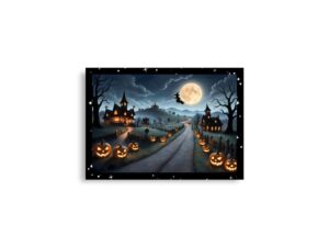 Halloween village poster