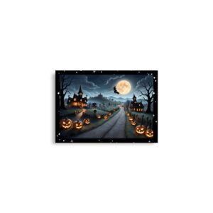 Halloween village poster