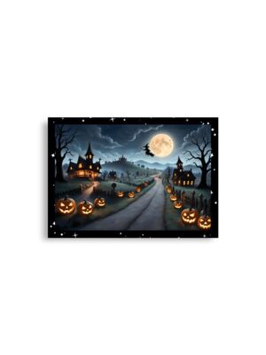 Halloween village poster