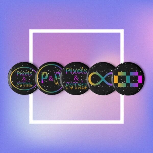Pixels and Petals Gradient Pin Set - Image 4