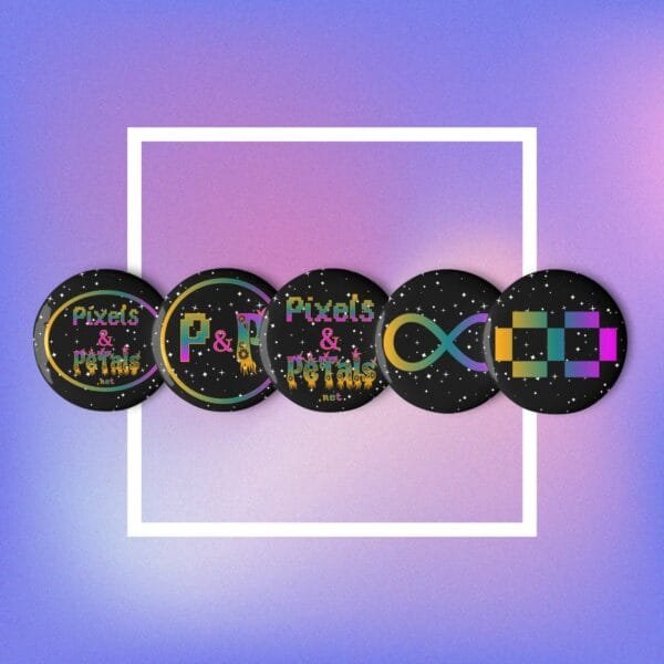 Pixels and Petals Gradient Pin Set - Image 8