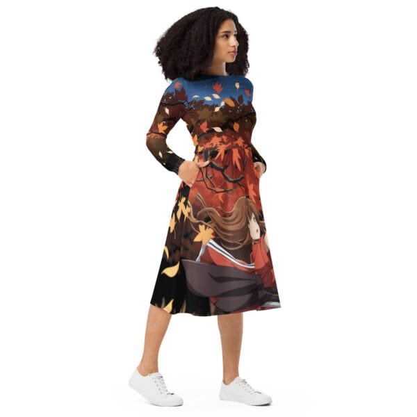 Autumn-chan Long Sleeve Midi Dress (with Pockets!) - Image 10