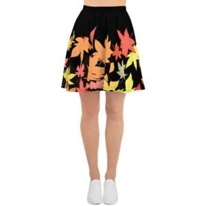fall leaves skater skirt
