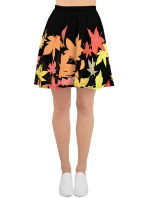fall leaves skater skirt