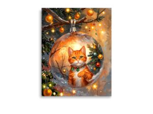 holiday cat poster