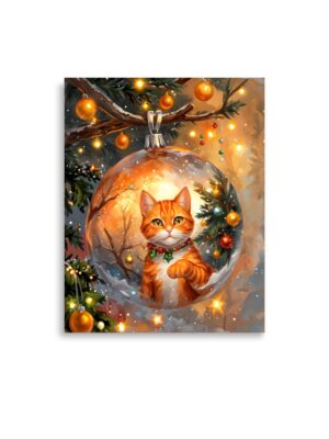 holiday cat poster