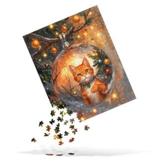 "Which One First?" Cat Ornament Puzzle – Festive Cat Puzzle for Holiday Fun