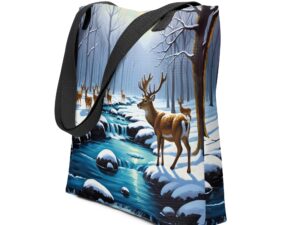 winter nature tote bag