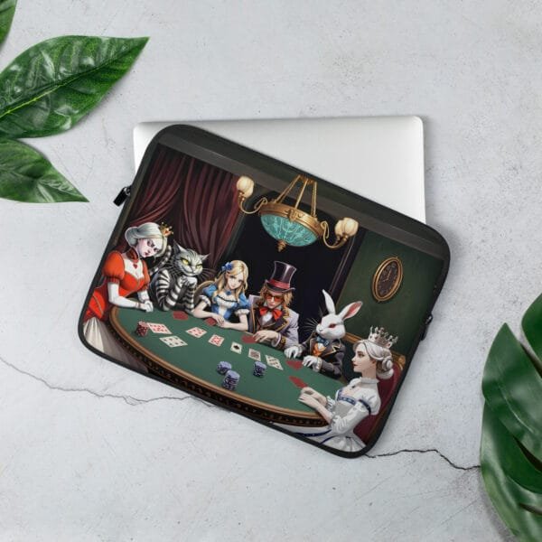 Poker Night in Wonderland Laptop Sleeve - Image 2