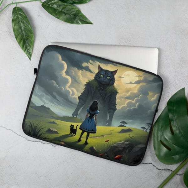 A Cat on Titan Laptop Sleeve - Pixels and Petals