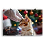 Santa cat poster