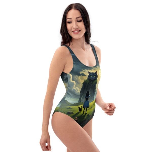 A Cat on Titan One-Piece Swimsuit - Image 4