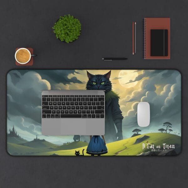 A Cat on Titan Desk Mat - Image 4