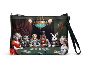 Alice in Wonderland Crossbody Bag - Poker Night Literary Handbag