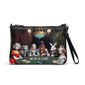 Alice in Wonderland Crossbody Bag - Poker Night Literary Handbag