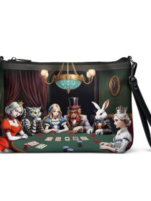 Alice in Wonderland Crossbody Bag - Poker Night Literary Handbag