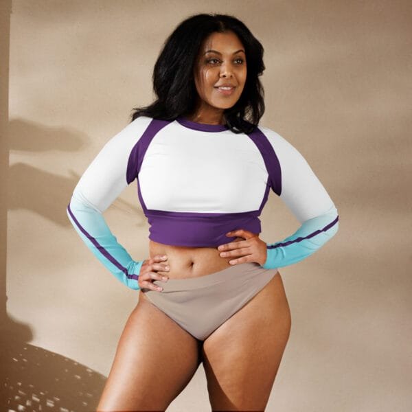 Spring Bloom Long Sleeve Crop Top - Image 2