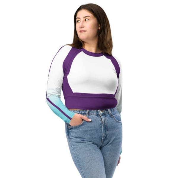Spring Bloom Long Sleeve Crop Top - Image 4