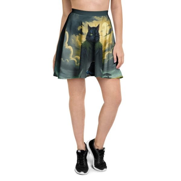 A Cat on Titan Skater Skirt