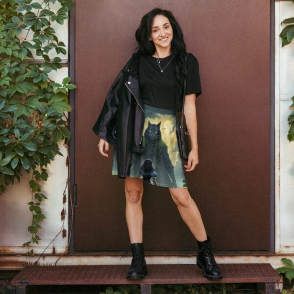 A Cat on Titan Skater Skirt - Image 2