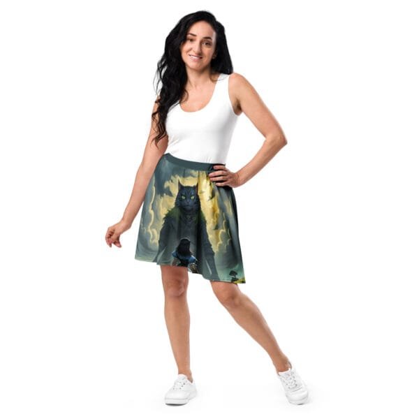 A Cat on Titan Skater Skirt - Image 4