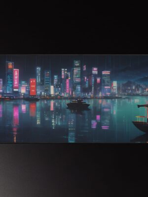cyberpunk desk mat