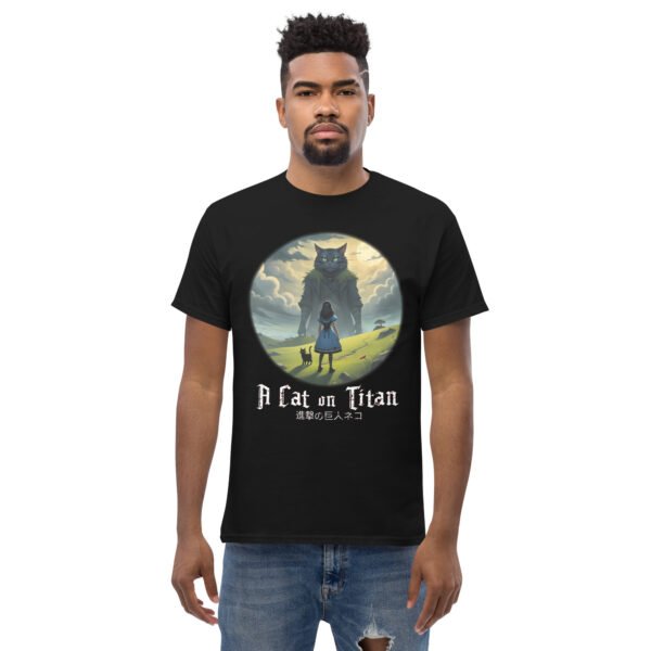 Attack on Titan Cat T-Shirt - A Cat on Titan Anime Parody Tee - Image 10