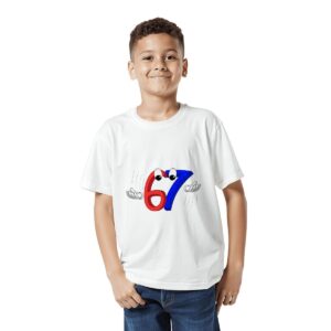 6-7 Hand Gesture Youth Shirt - Viral Trend Meme T-Shirt for Kids