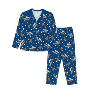 Rumi choo choo womens long sleeve pajama set