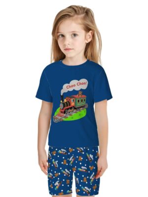 Rumi choo choo kids all-over print pajamas