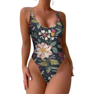 vintage floral swimsuit