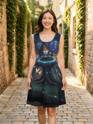 fairy skater dress woodland magic enchanted