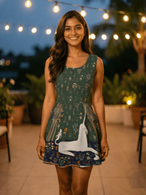 unicorn tapestry skater dress art print