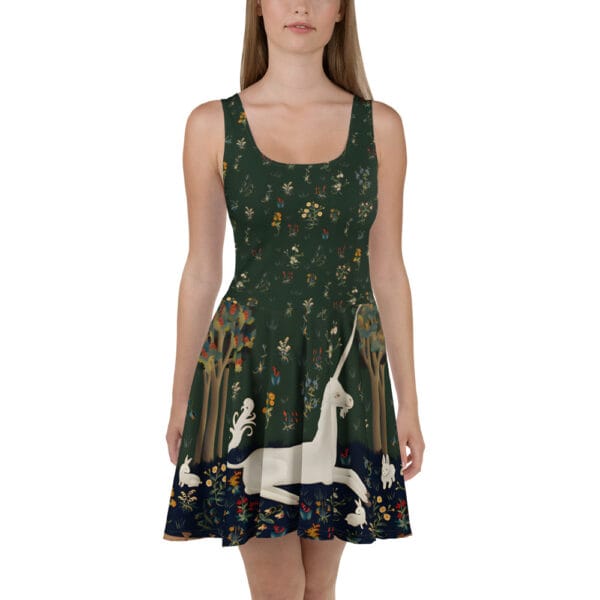 unicorn skater dress Mystical Unicorn Tapestry Skater Dress  Art Print