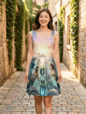 mermaid skater dress underwater merfolk ocean fantasy
