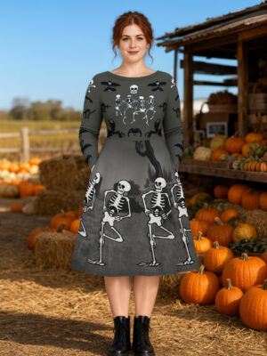 The Skeleton Dance Midi Dress lifestyle front